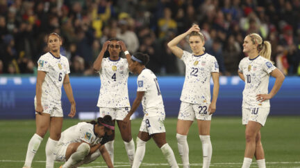 U.S. Women's National Team reacts to losing penalty kick shootout to Sweden