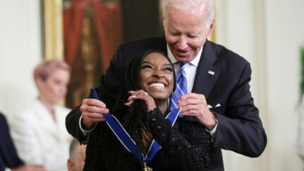President Joe Biden awards Simone Biles the Presidential Medal of Freedom