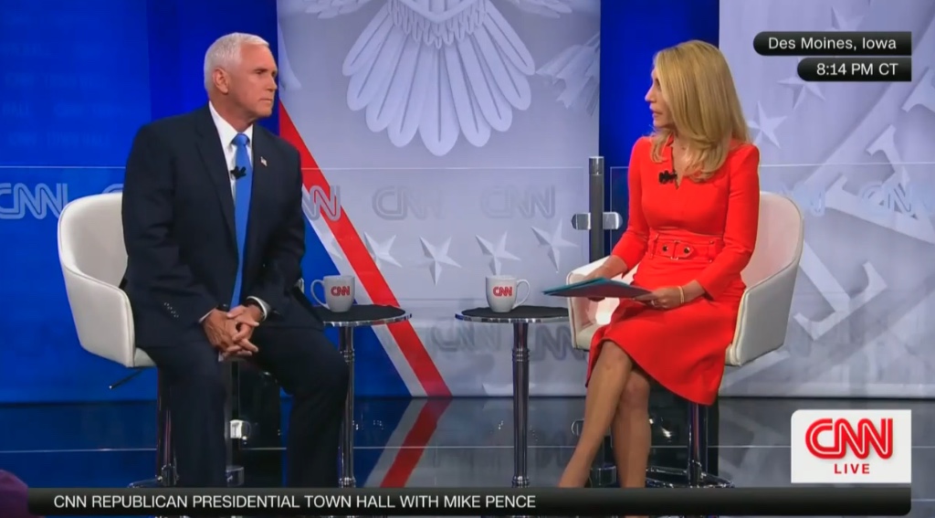 Mike Pence and Dana Bash