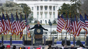 Then-President Donald Trump at rally in Washington on January 6