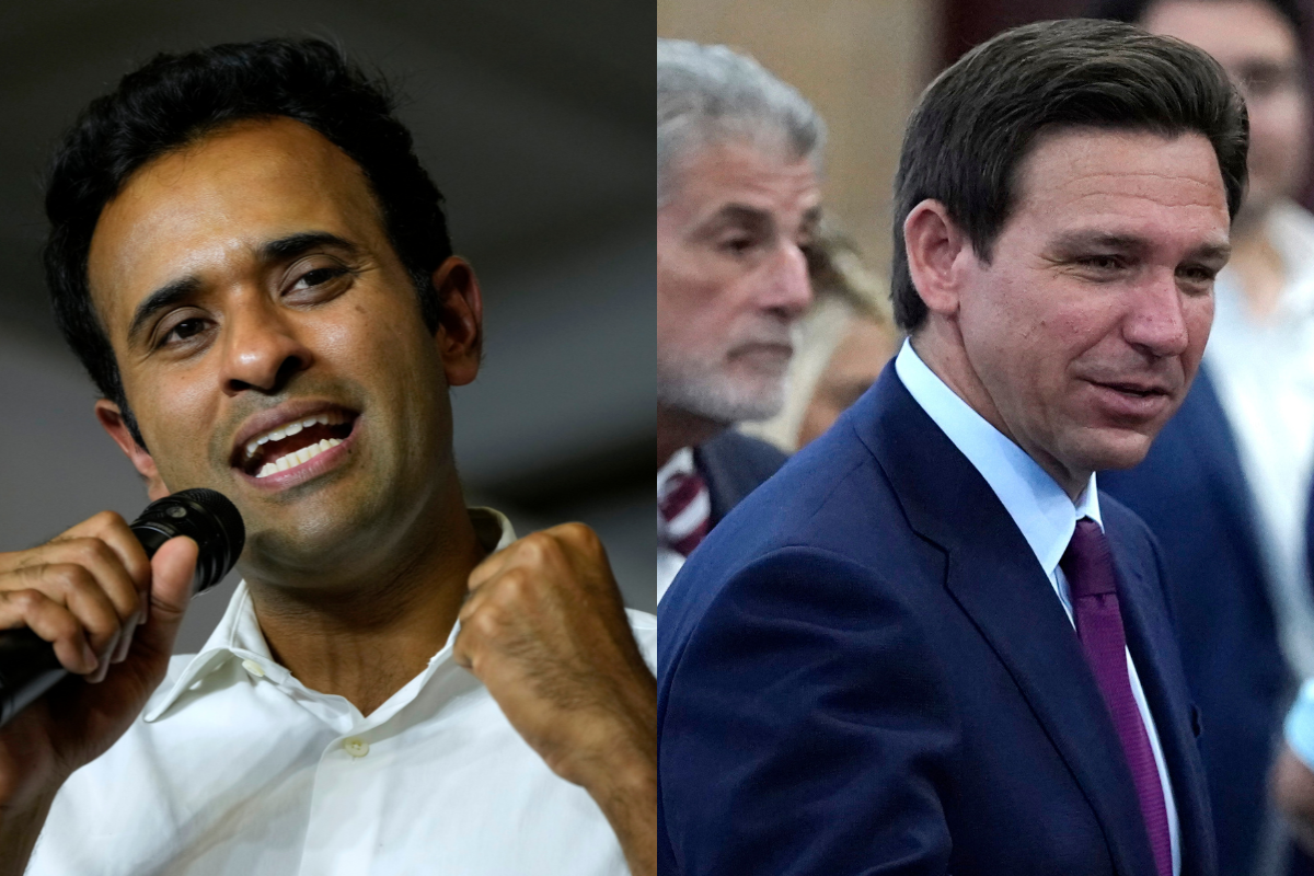 Vivek Ramaswamy and Ron DeSantis