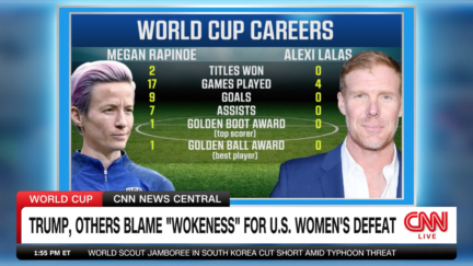 Megan Rapinoe compared to Alexi Lalas on CNN